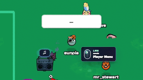Creators in a moderated Egg space: messages, reactions, and creative work flying by.